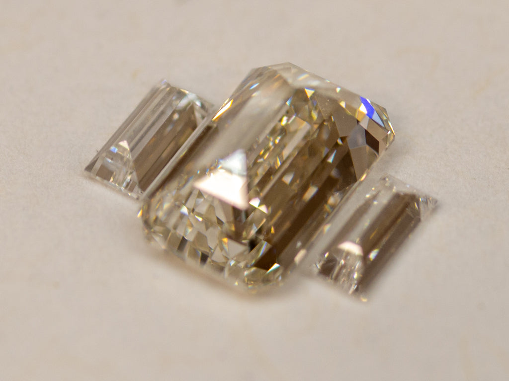 2 Carat Emerald Cut Lab-Grown Diamond Three-Stone Engagement Ring