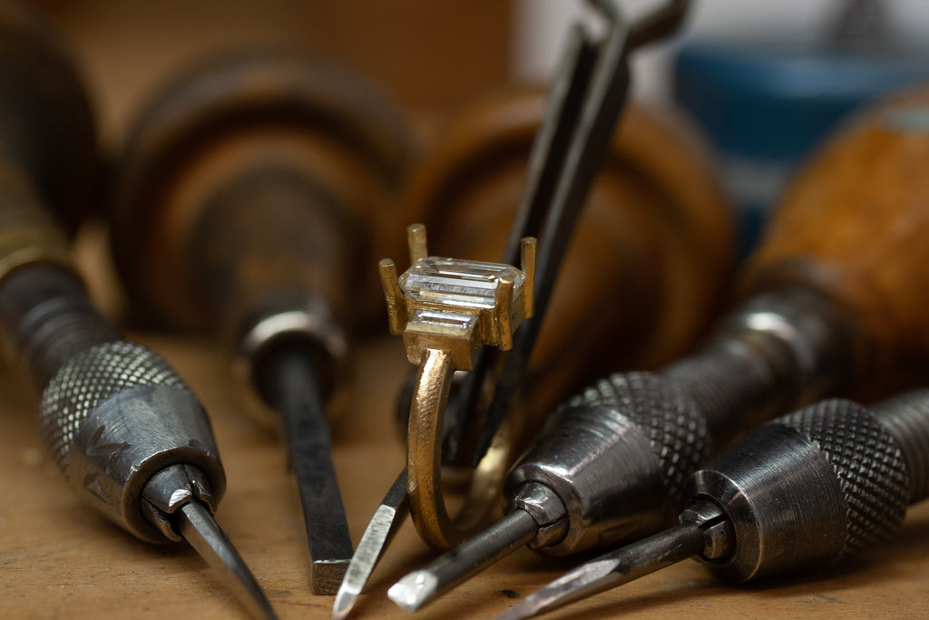 2 Carat Emerald Cut Lab-Grown Diamond Three-Stone Engagement Ring